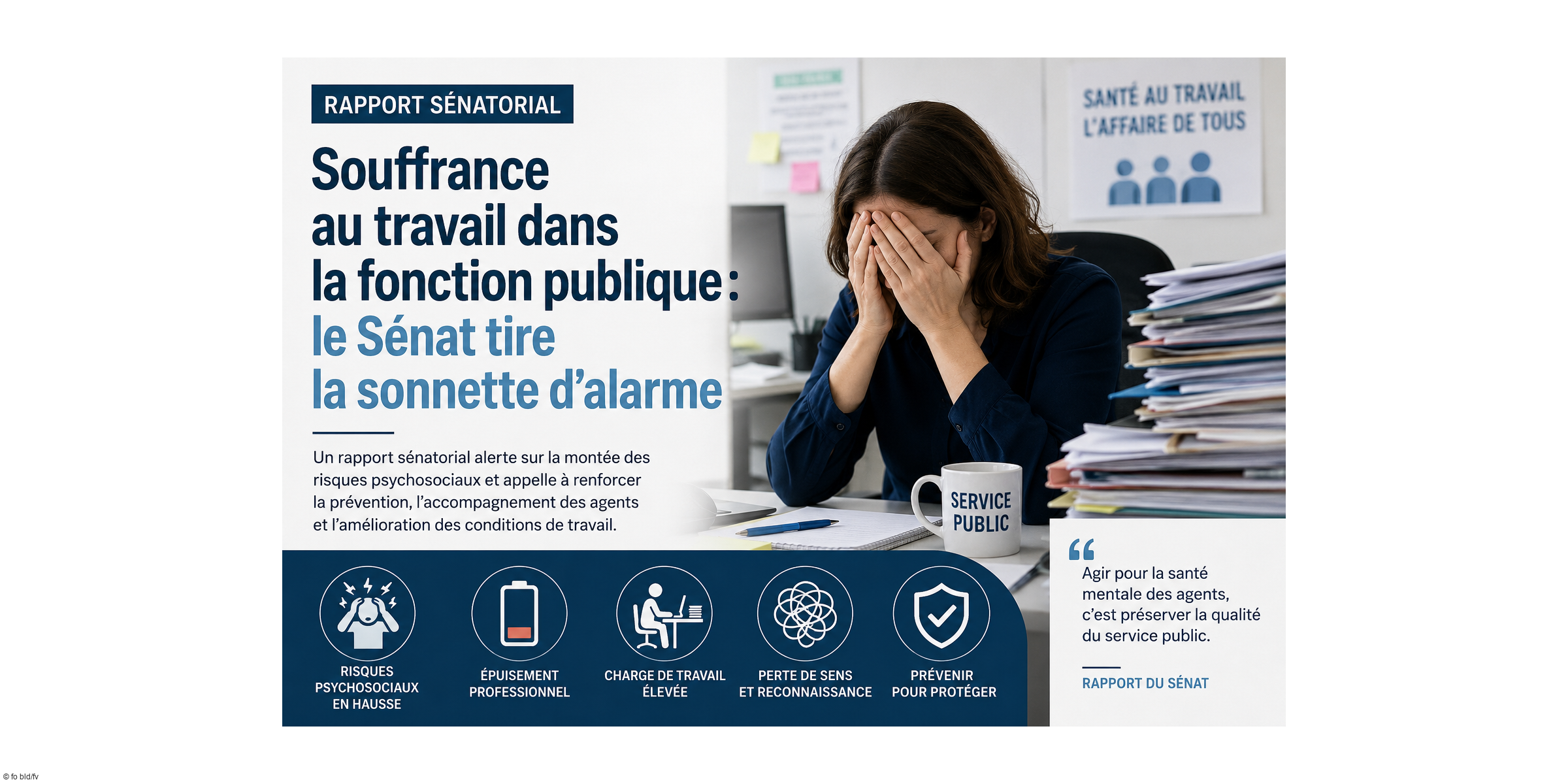 Souffrance au travail dans la fonction publique : le Sénat tire la sonnette d'alarme