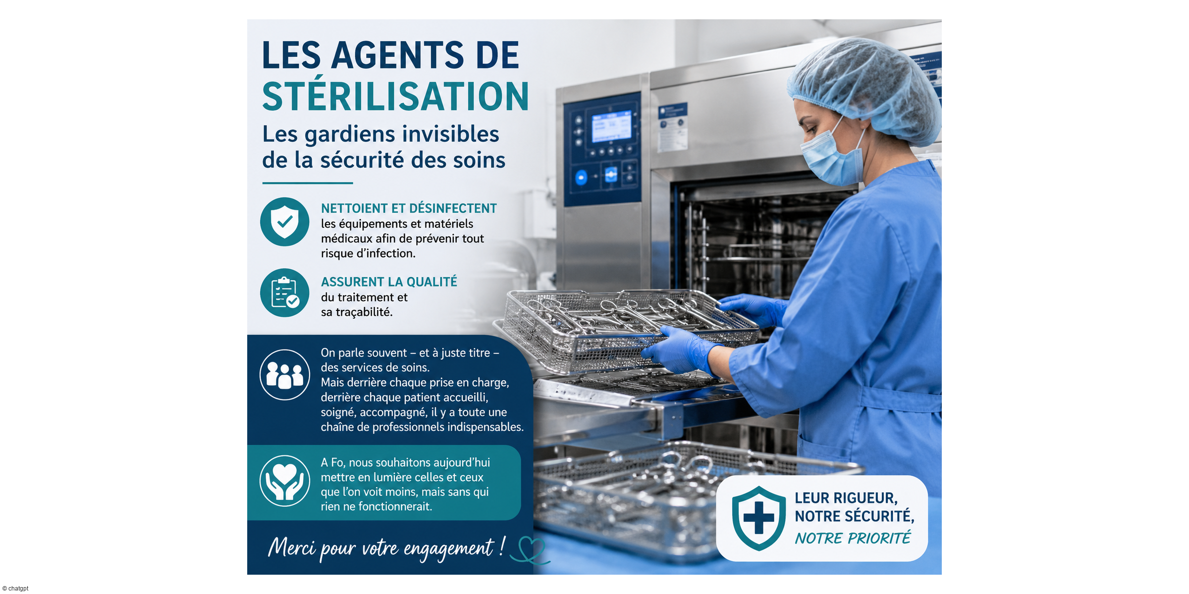 Les agents de stérilisation : les gardiens invisibles de la sécurité des soins
