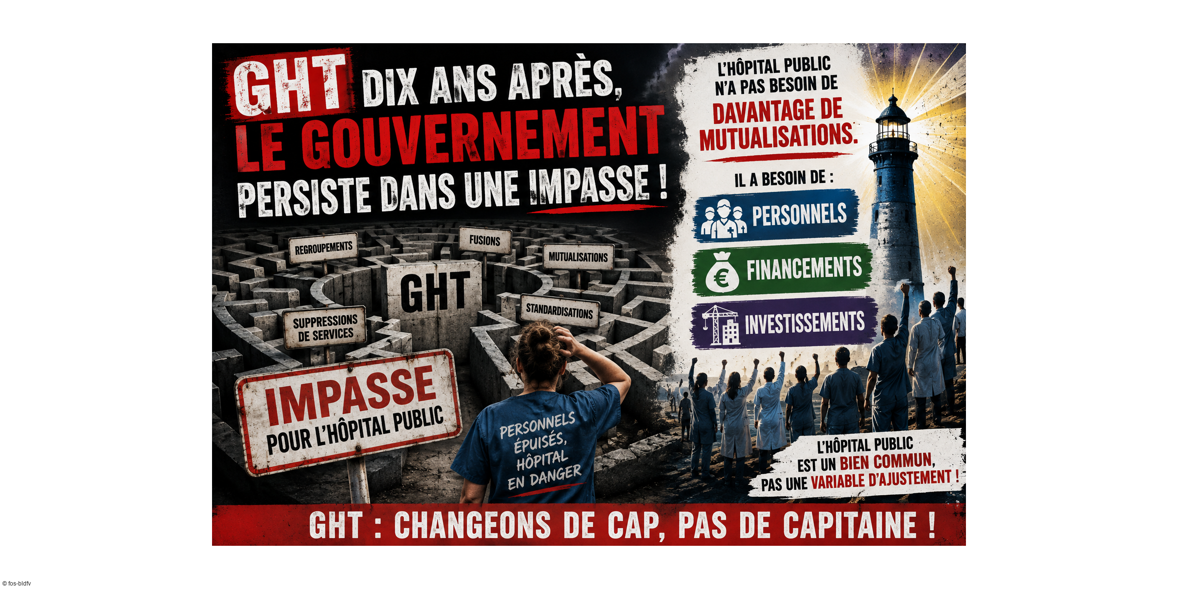 GHT : 10 ans de réorganisations, ça suffit ! FO exige des moyens pour l'hôpital public !