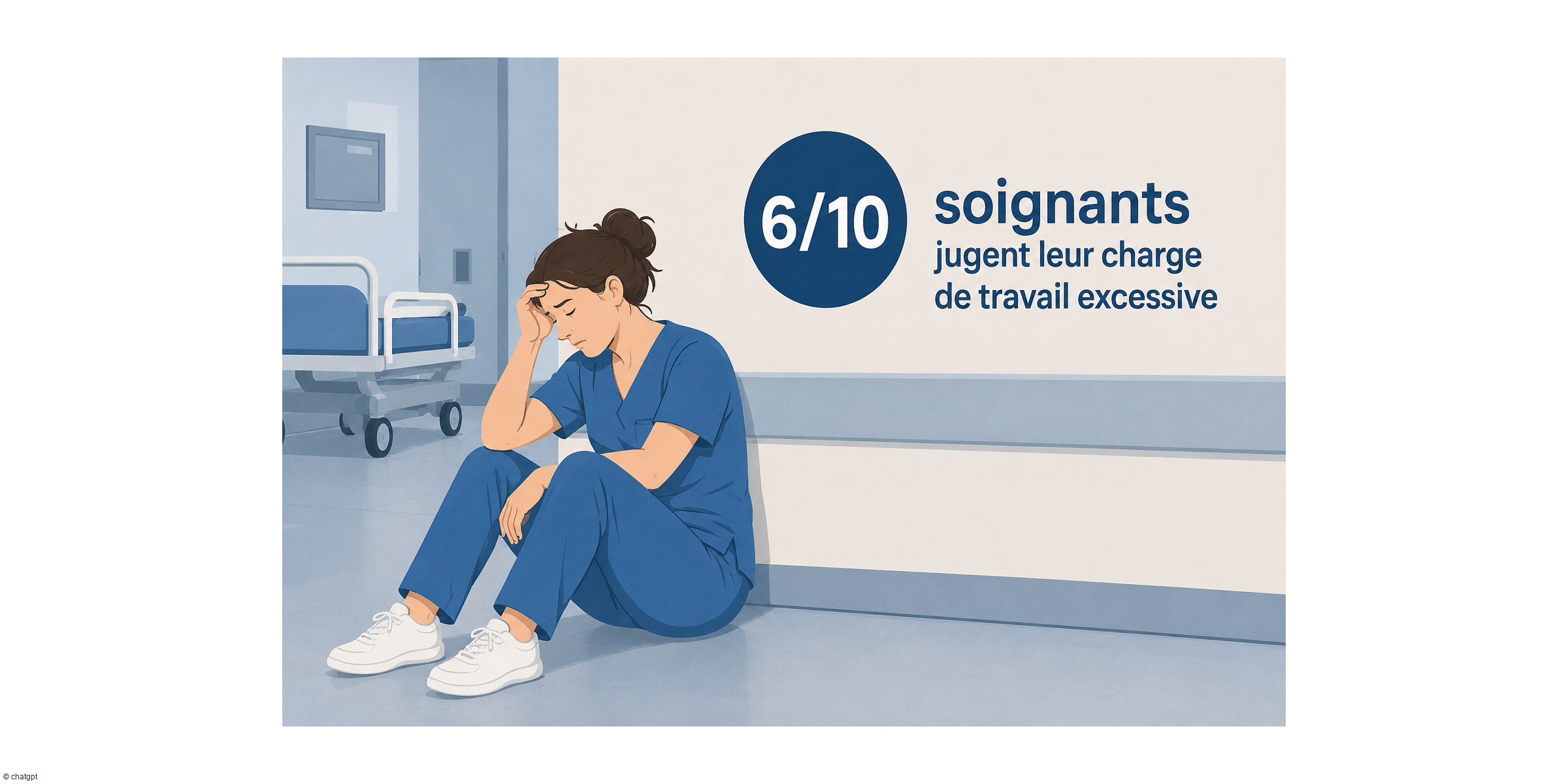 À l'hôpital, six soignants sur dix jugent leur charge de travail excessive