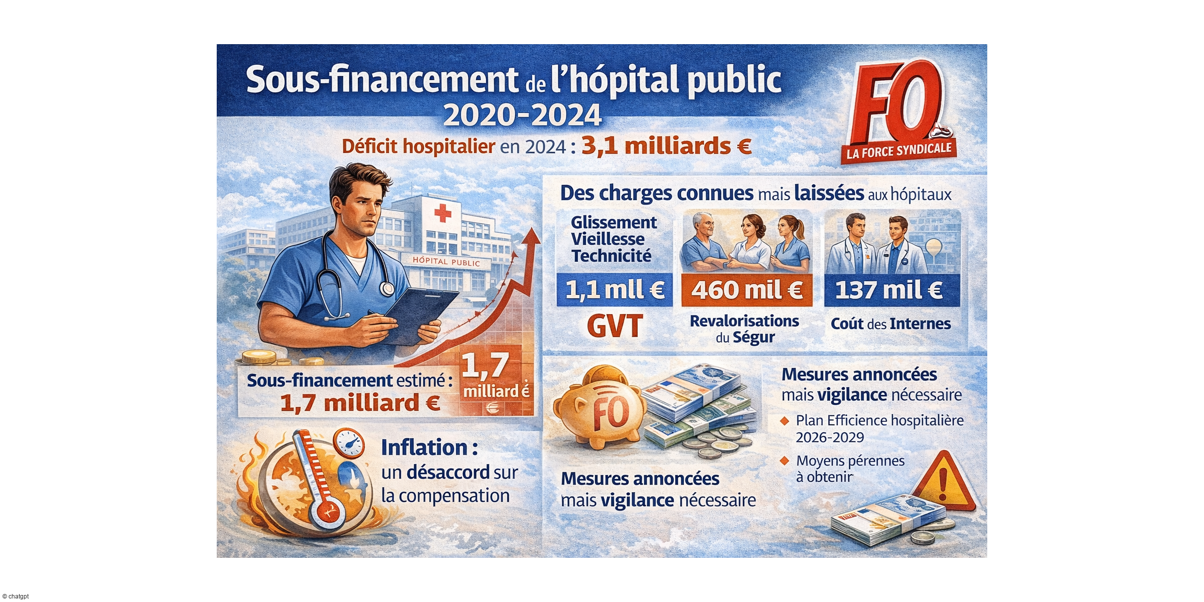 Hôpital public en tension : un sous-financement reconnu et des responsabilités politiques engagées