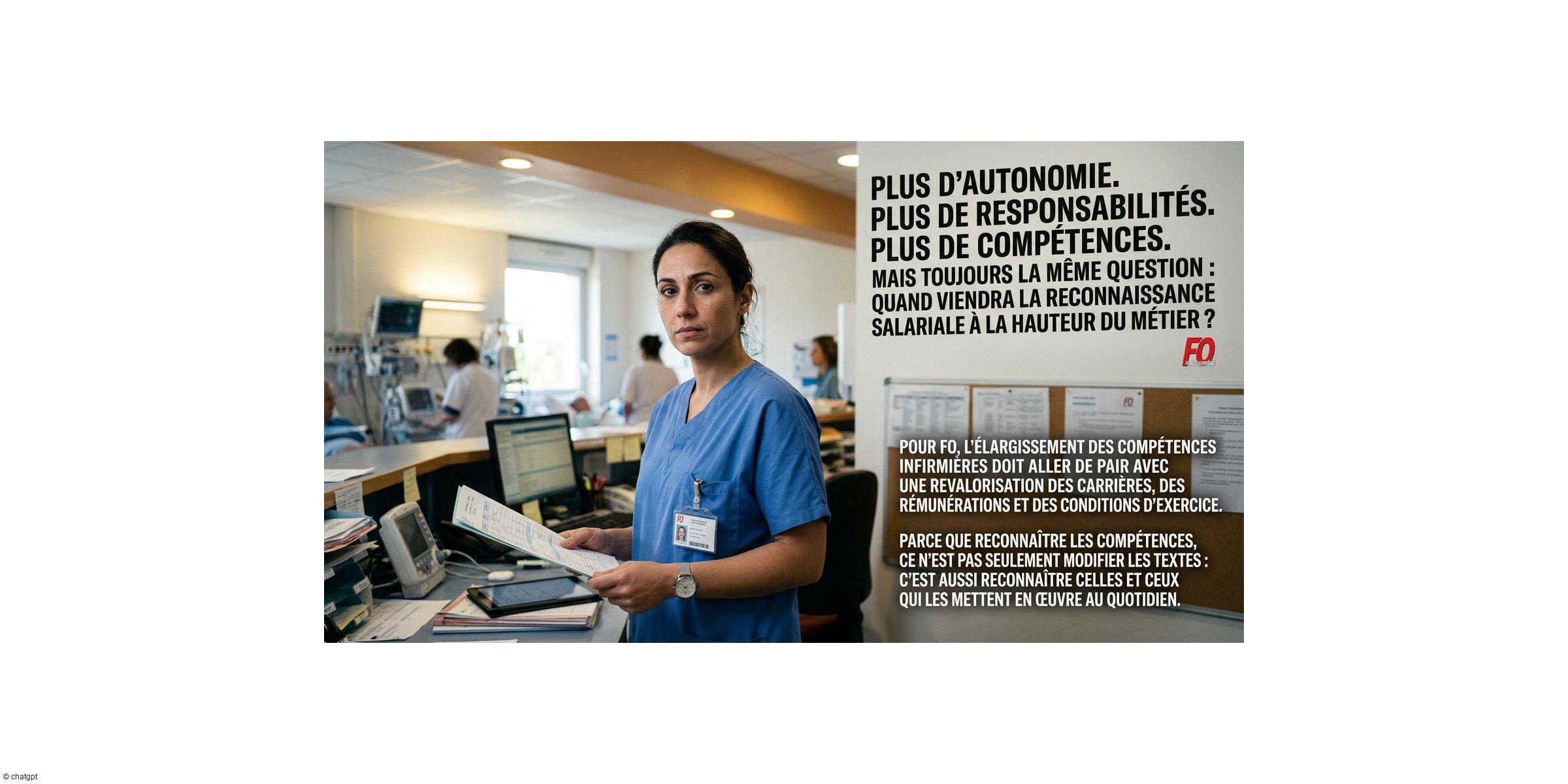 Infirmiers : toujours plus de responsabilités… mais toujours pas de véritable revalorisation !