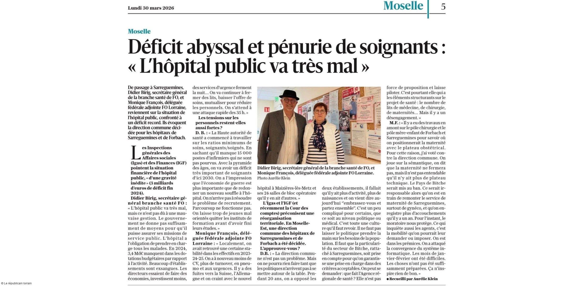 Moselle : un service public hospitalier au bord de l'effondrement