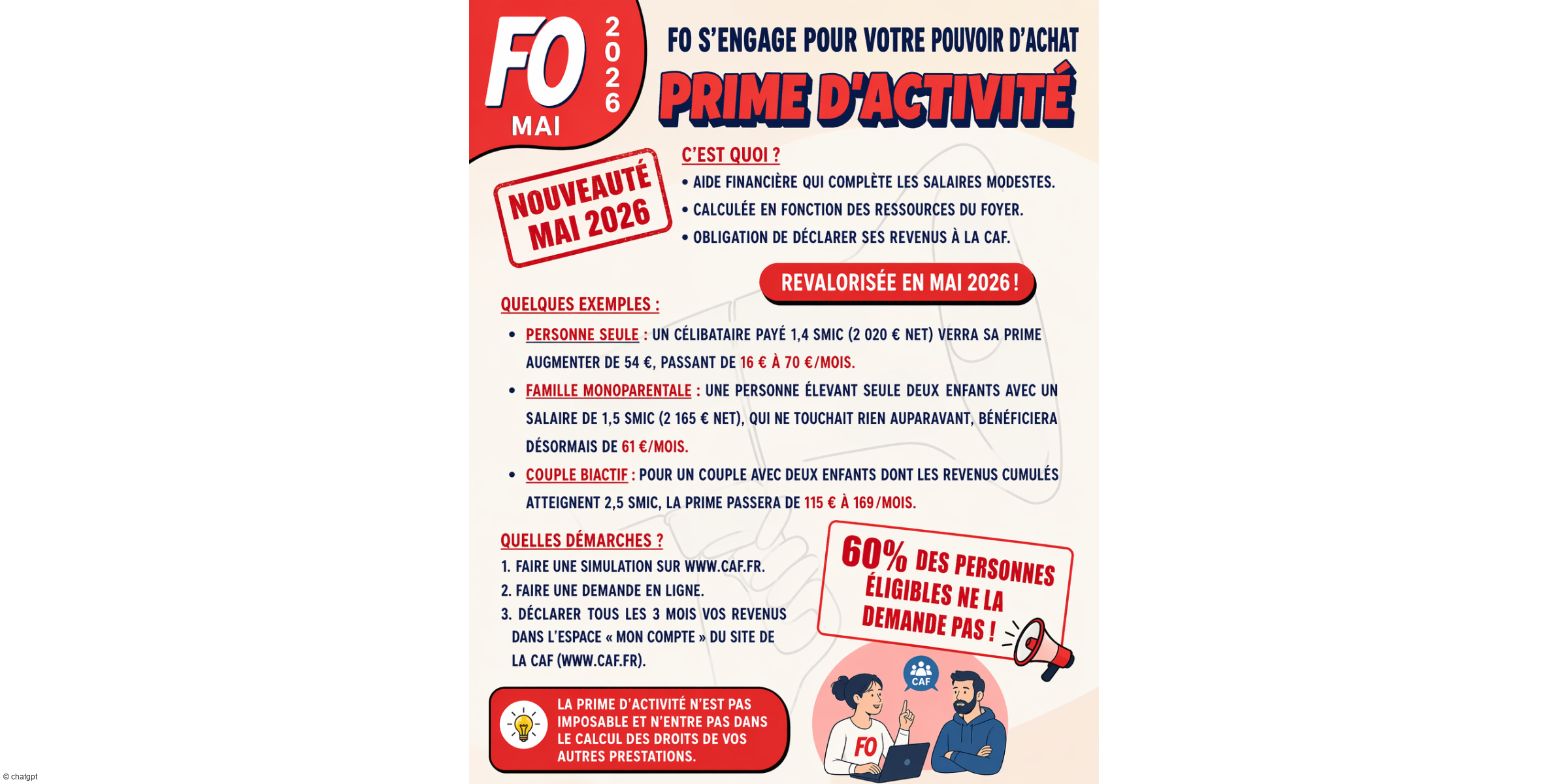 Prime d'activité : une aide revalorisée en avril 2026, encore trop méconnue