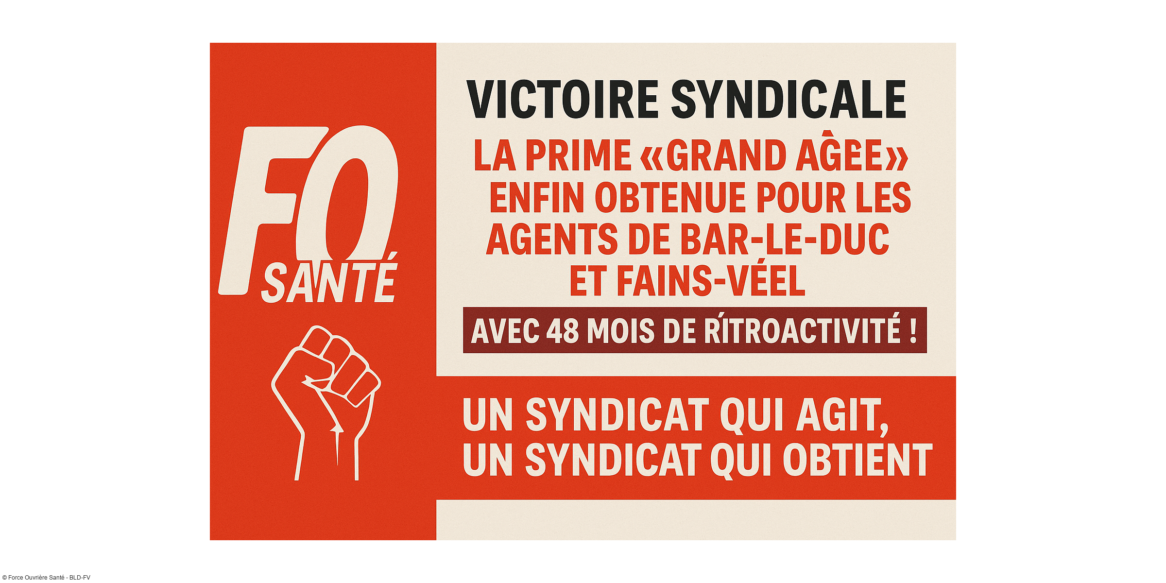Victoire syndicale : la prime "Grand Âge" enfin versée aux agents de Bar-le-Duc et Fains-Véel avec 48 mois de rétroactivité !